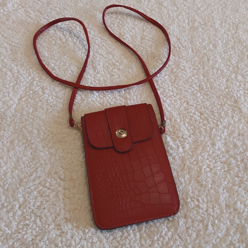 🌺 NEW Vegan Leather Cell Phone Case w/Crossbody Strap